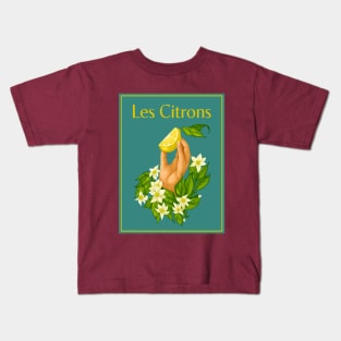 Les Citron Illustration - Lemon Citrus Design Kids T-Shirt